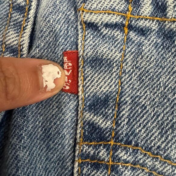 Vintage Levis 512 Cutoff Jean Shorts 5 Short High Rise USA Made Jorts Denim - Picture 4 of 6